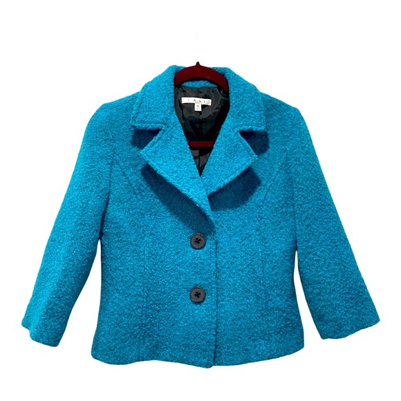 CAbi Size 4 Teal 3/4 Sleeve Blazer - Picture 1 of 11